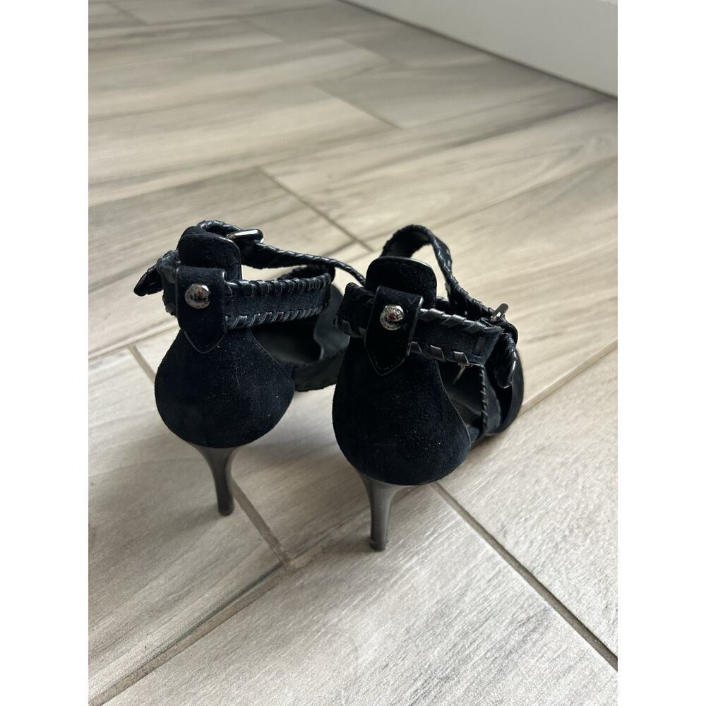 Coach Women's Henny Suede/Soft Lambskin Heels **Size 6.5** Braided Boho Style KB - Picture 8 of 8